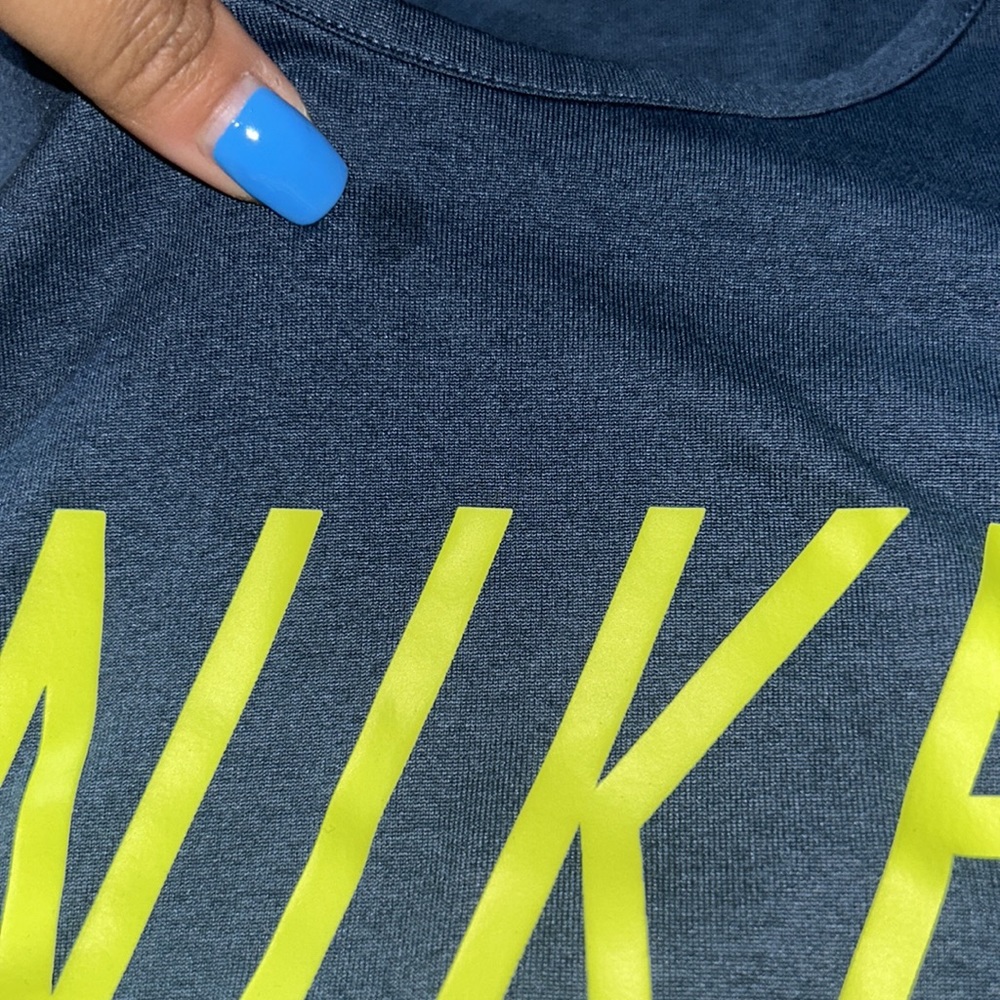 Nike Neon Lettering Racerback Tees, Size Small - Picture 2 of 9